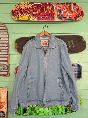 Levi's Light Blue Denim Zip Jacket - Men's